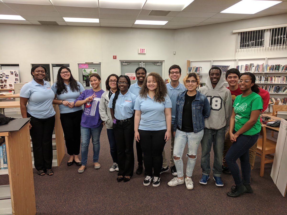 Team photo at Northeast High School Magnet Open House.